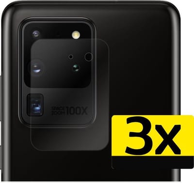 Camera Lens Protector - Geschikt voor Samsung Galaxy S20 Ultra - 3 Stuks - Camera Screenprotector - Beschermglas - Gehard Glas - Tempered Glass - Screen Protector