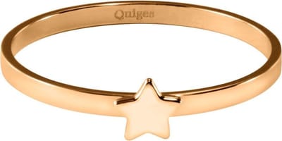 Quiges Stapelring Dames - Vulring Ster - RVS Roségoudkleurig - Maat 19 - Hoogte 2mm