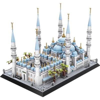 1129 STUKS Blauwe Moskee Istanbul Bouwstenen DIY Kleine Deeltjes Stenen Constructie Speelgoed Cadeau voor Kinderen Jongens Meisjes gray