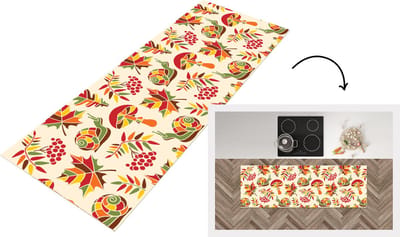 Keukenloper - Loper keuken - Herfst - Slakken - Patroon - 150x50 cm - Keukenloper vinyl