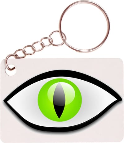 Sleutelhanger 6x4cm - Groene Ogen