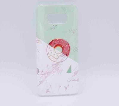 Geschikt voor Samsung Galaxy S8 – hoes, cover – TPU – donut on marble – groen