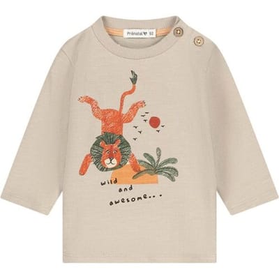 Prénatal baby shirt Light Beige Grey 56 heren