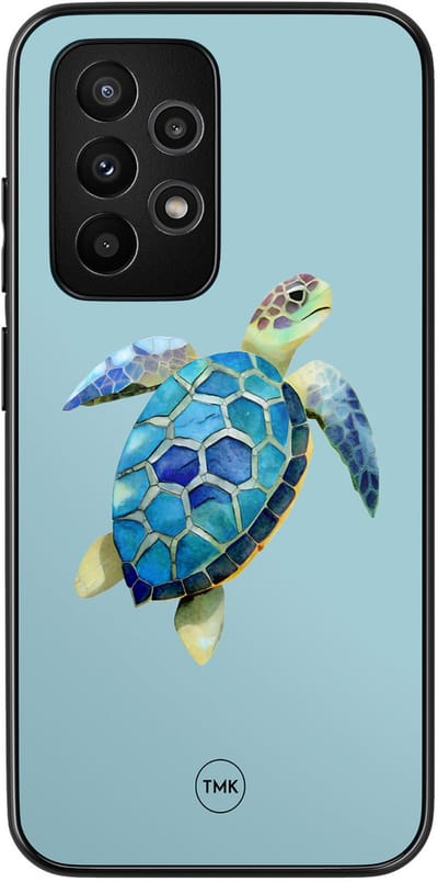 Hoesje geschikt voor Samsung Galaxy A53 - Schildpad - Multi - TPU case - Gestipt - Hardcase zwart telefoonhoesje