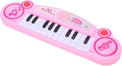Elektronisch Pianotoetsenbord - Muzikaal Speelgoed - Muziek Ontdekken - 12 Toetsen - 34x11x4 cm - Roze