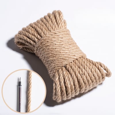 Sisaltouw - krabpaaltouw - 6,5 mm x 50 m - knutselmateriaal - geschikt voor krabpalen; jutetouw - kan gebruikt worden voor het maken van bekleding voor krabpalen, krabmatten voor katten, enz.