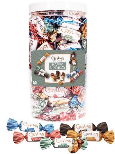 Guylian Temptations chocolademix - "Happy Birthday" - 5 smaken - verjaardagscadeau - 750g