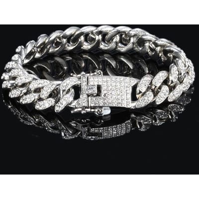 Armband Heren Titanium Staal Veelzijdig Geavanceerd Gevoel Trend Accessoires Dames Eenvoudig Persoonlijkheid Retro Hip Hop Accessoires 20cm zilver