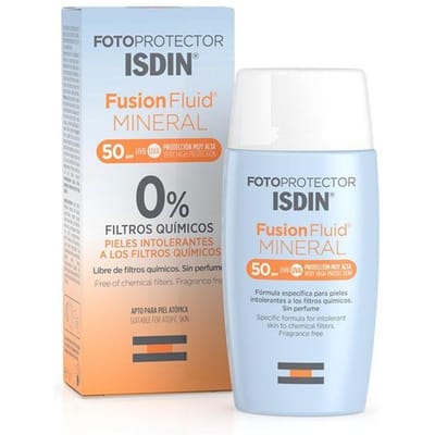 Soin solaire - ISDIN - Fusion Fluid Mineral - SPF 50 - 50 ml - Texture fluide