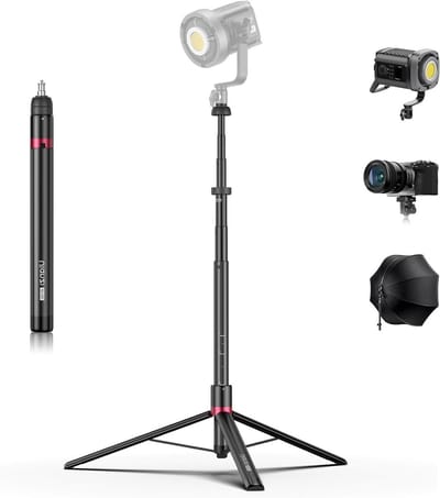 Verstelbare Fotolamp Houder van 2 Meters voor Camera's en Videolampen, Eccentrisch Ontwerp, Tot 5kg Draagvermogen, Ideaal voor Professionele Opnames