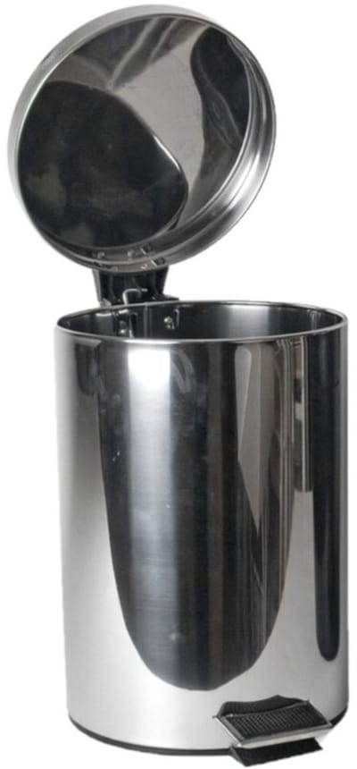 Gerimport RVS vuilnisbak/pedaalemmer 20 liter - 44 cm - Afvalemmers - Prullenbakken