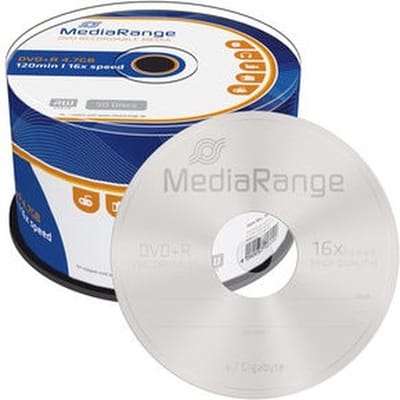 DVD+R MediaRange 4.7GB|120min 16x speed | 50 stuks