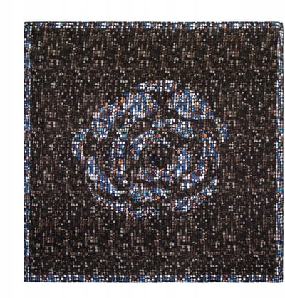 WITTCHEN Zijden Dames Sjaaltje - Brons/Blauw - 66x66 cm