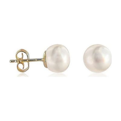 Luna-Pearls - 311.0331 - Oorbellen - Zoetwater gekweekte parel 9,5-10mm - 14K geelgoud