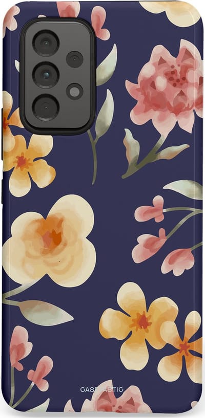 Casetastic Hoesje Geschikt voor Samsung A53 - Stijlvolle Beschermende Duo-layer Case - Bloesemnacht Marine