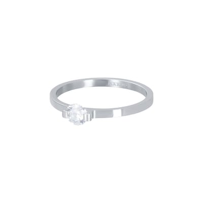 Fame-Mini Glamour Stone-Zilverkleurig-Dames Ring