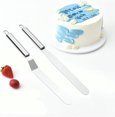 Set van 2 RVS Taartscheppen van 20 cm - Perfect voor Taartdecoratie, Bakken en Keukengebruik