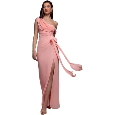 Asymmetrische jurk dames Goddiva Maxi