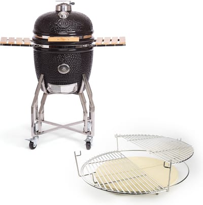 YAKINIKU Kamado - LARGE COMPLEET - 19 inch - 49 cm Grilloppervlak - Inclusief Onderstel, Zijtafels & Pro Set