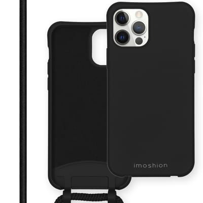 imoshion Hoesje - Geschikt voor Apple iPhone 12 Pro / 12 - Color Backcover met afneembaar koord - Zwart