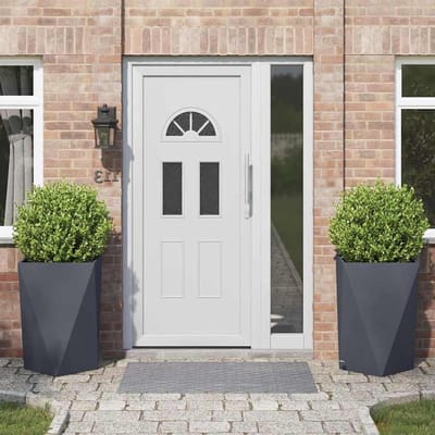 Plantenbak Set - Bloembakken Buiten - Tuin Verfraaien - Robuuste Stalen Constructie - 50 x 75 cm - Antraciet
