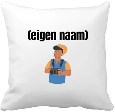 Akyol - fotograaf man met eigen naam Kussen hoes - Fotograaf - fotografen - camera - verjaardag - cadeau - kado - 40 bij 40 cm