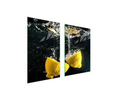 TMK ArtDeko - Snijplanken - Cytryna Motief - Szkło Hartowane - 65x52 cm