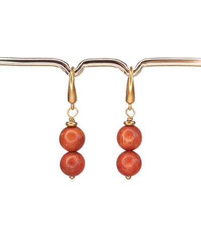 Ava & Imber | Ligna Oorbellen Rosewood | Rood/Bruine Houten Oorbellen voor Dames in Cadeaudoosje | Elegante Lichtgewicht Oorhangers voor Vrouwen