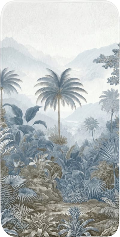 WC mat 60x120 cm - Antislip - Jungle - Modern - Blauw - Groen - Toiletmat - Vloermat - Douchemat - Toilet tapijt - Toiletmatten