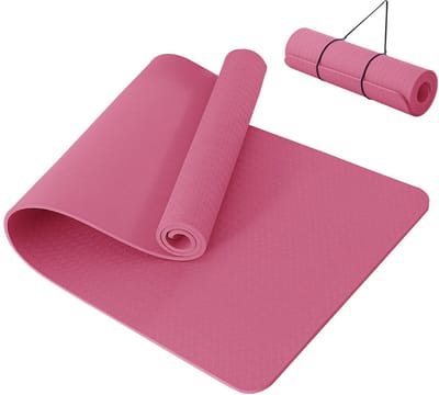 Yogamat Dikke 10 mm Oefenmatten TPE Yogamatten Voor Vrouwen Mannen Antislip Gym Matten Voor Thuis Fitness Workout Mat Pilates 183x61x1 cm