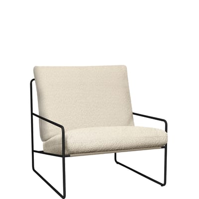 Ferm Living Desert Pure Bouclé 1-zitsbank - zwart