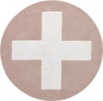 Lifetime Kidsrooms Vloerkleed rond - Pink X, 3D Effect