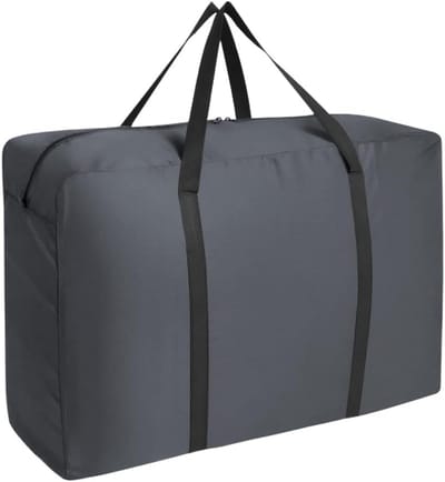 SnelShoppen - Super Large Storage Bag 90L - Oxford Opbergtas - Duurzame 600D Draagtas - Camping Organizer voor Beddengoed, Dekbedden, Kleding, Kussens