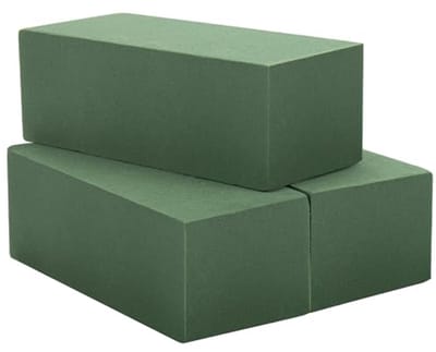Bloemensteekschuim Set - Vierkant, 20 x 9 x 6 cm, 3 Stuks, Perfect voor Bloemstukken en Feesten
