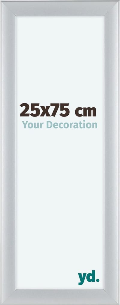 Your Decoration - Fotolijst 25x75 cm - MDF - Zilver Mat - Como