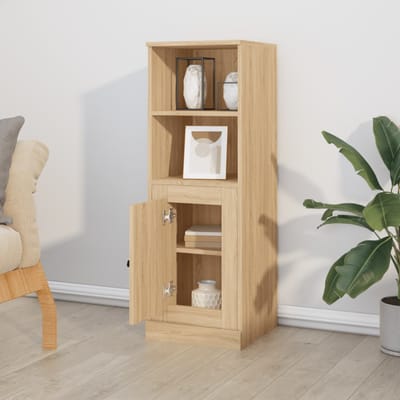 vidaXL - Hoge - kast - 36x35,5x103,5 - cm - bewerkt - hout - sonoma - eikenkleurig