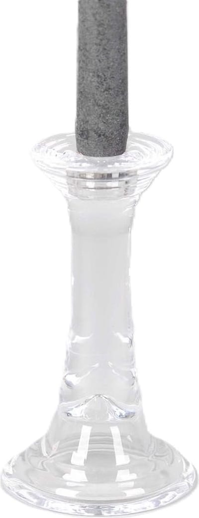 Rasteli Kaarsenhouder-Kandelaar voor tafelkaars Glas D 9 cm H 16 cm Voordeelaanbod per 2 stuks