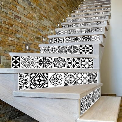 Candala Traptredematten voor binnen, trapmatten voor houten trappen, antislip, vilt, zelfklevend, antislip, voor binnen, 100 x 18 cm, set van 13 stuks