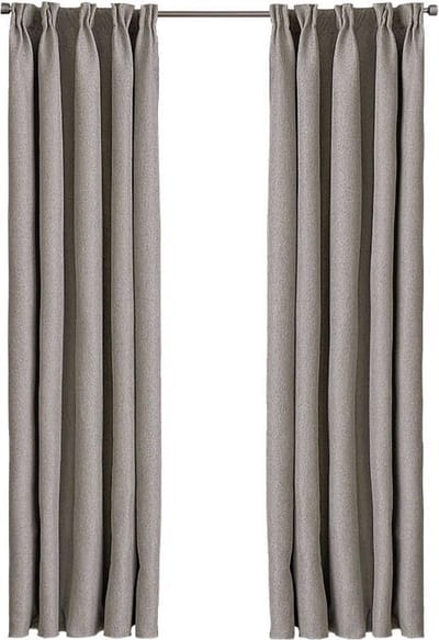 Larson Premium - Premium gordijn - Luxury home edition - Met haken - 1.5m x 2.7m -  Lichtgrijs