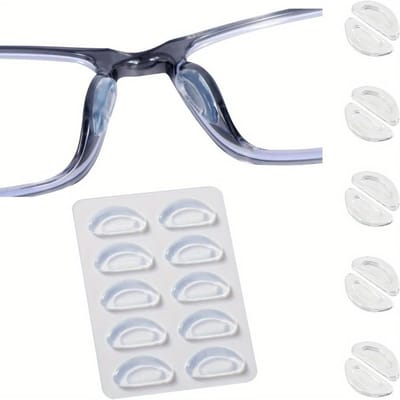5 paires de plaquettes de nez pour lunettes, plaquettes pour lunettes de soleil, plaquettes rehaussantes pour le nez de lunettes, plaquette de nez antidérapante