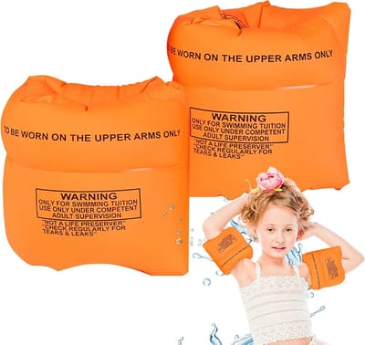 Zwembandjes Kind - Opblaasbare Armen - Veilig Zwemmen - Zacht PVC Materiaal - 19x24cm - Oranje