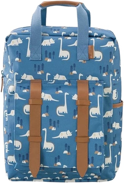 Fresk Grote Rugzak voor kinderen 5-7 jaar - 9,3 L - Schooltas Kind Jongens - Verstelbare Schouderbanden - Waterafstotende Rugtas - Blauw - Dino