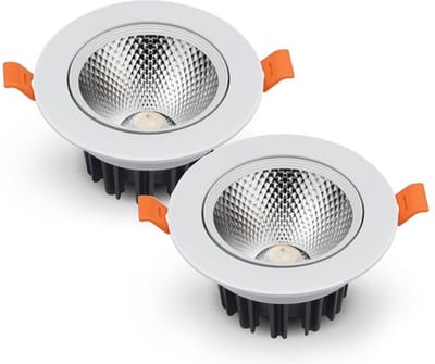 AERBES LED inbouwlampen set - 2 stuks - Inbouwspot - Badkamerlampen - 4-7W - Ø8cm - wit licht