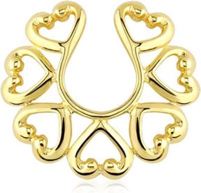 Fake tepelpiercing vintage hart gold plated 14 kt. - LMPiercings