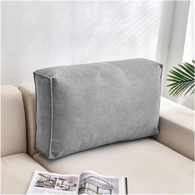 Kussen Groot lendensteun Kussen voor Bed Hoofdboord Bank, Rug Positionerende Rugleuning, Zacht Lezen Kussen met Ademende Verwijderbare Wasbare Cover 笔记(E1,1_90X45X12CM)