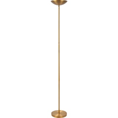 Lucide ZENITH - Vloerlamp - Ø 25,4 cm - LED Dimbaar - 1x20W 3000K - Mat Goud / Messing