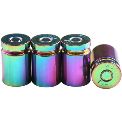 4 Pièces Bouchons de Valve de Pneu en Aluminium Bouchons de Valve de Pression d'Air pour Roue de Voiture Coque Bouchon Anti-Poussière pour Automobile Motos multicolore
