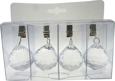 Tafelklemmen van Kristal – Set van 4 – Luxe en Elegant Design