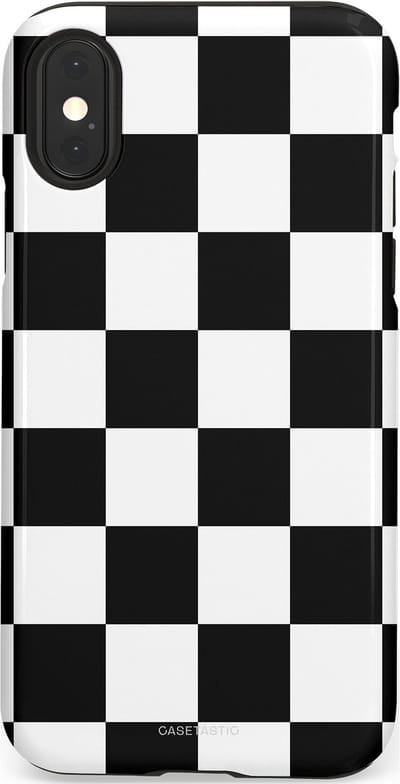 Casetastic Hoesje Geschikt voor Apple iPhone X/Xs - Stijlvolle Beschermende Duo-layer Case - Schaak