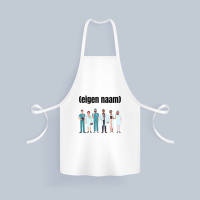 Akyol - doktoren team met eigen naam Keukenschort - Dokter - iemand die dokter is - ziekenhuis - zuster - verjaardag - cadeau - kado - 82 bij 71 cm